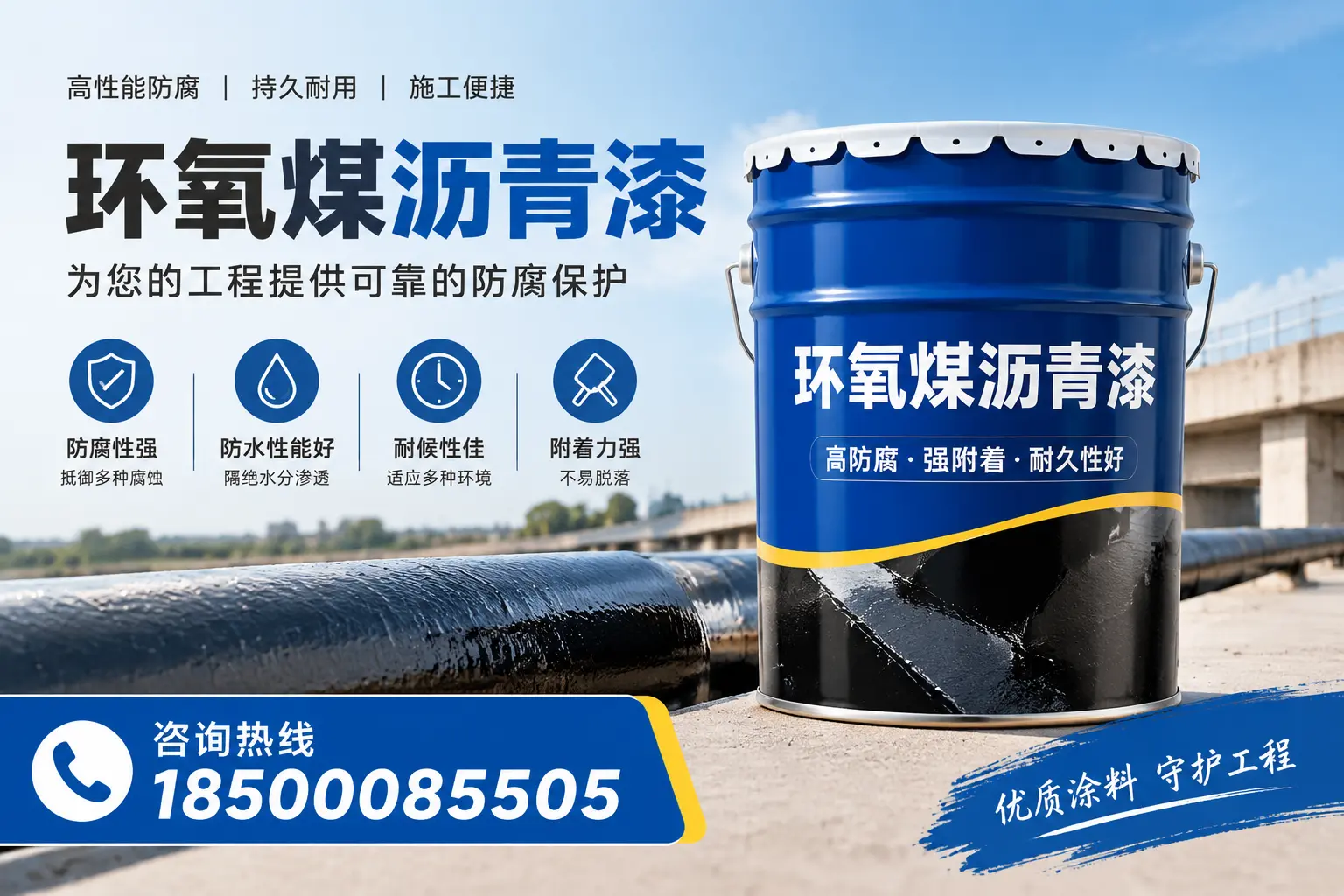 环氧煤沥青漆的成分解析,崇左用户了解施工材料